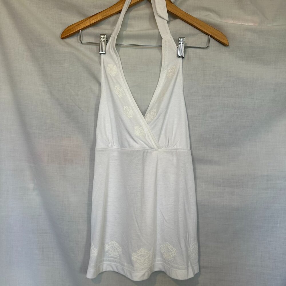 Mudd White Halter Top, size L